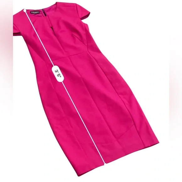NARCISO RODRÍGUEZ Sheath Dress w Cutout Fuchsia size IT 44/US Medium-8 - Picture 6 of 9